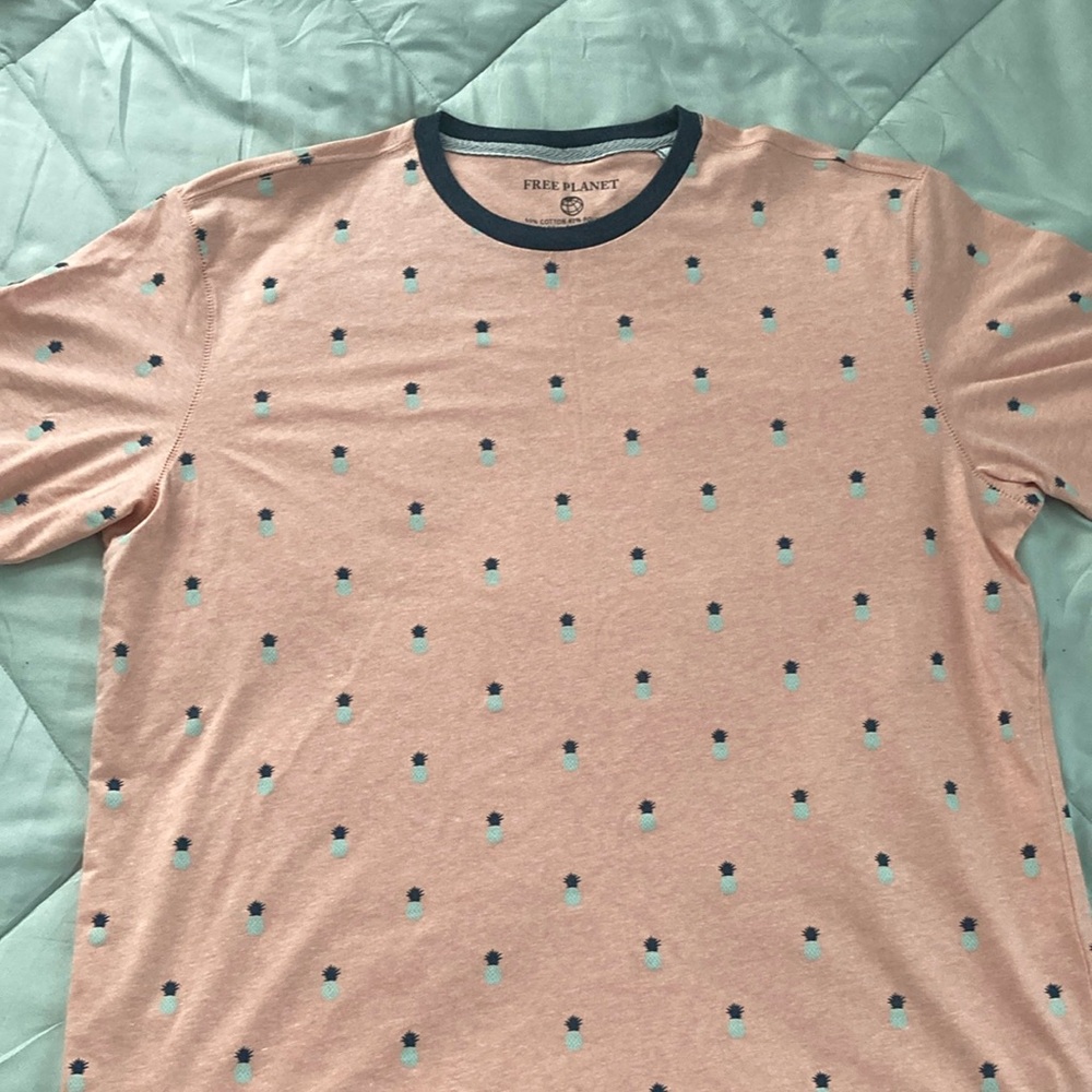 Free Planet Pink and Blue Short Sleeve Tee